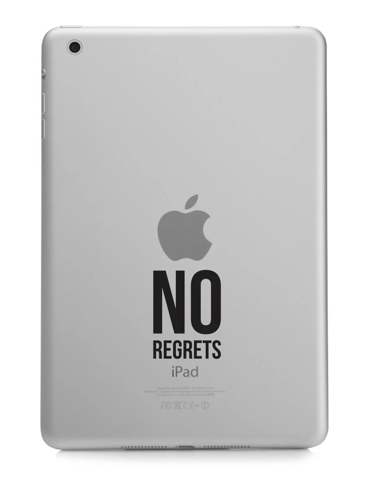 No Regrets Macbook Sticker Decal Skin Cover for Apple Macbook Air Pro 13" 15" 17 - Image 3 of 4