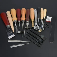 Leather Craft Kit Edge Beveler Stitching Tools Sewing Needles for Leather Repair