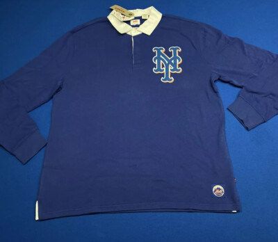 Levis Men’s New York Mets MLB Soccer Jersey Style Long Sleeve Shirt SZ XL  New!!
