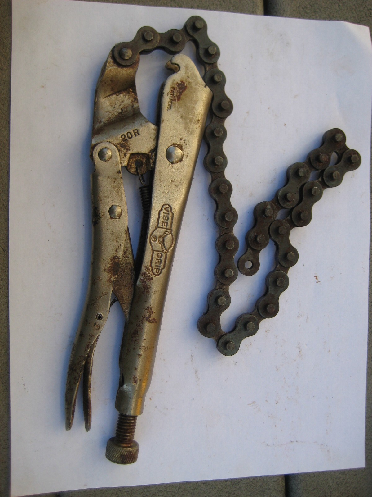 Vintage Petersen Dewitt Vise Grip 20R Chain Pliers Wrench eBay