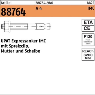 100er PACK(Stk) UPAT 887649400080111 Expressanker R 88764 IMC 8/ 50/111 A 4 S