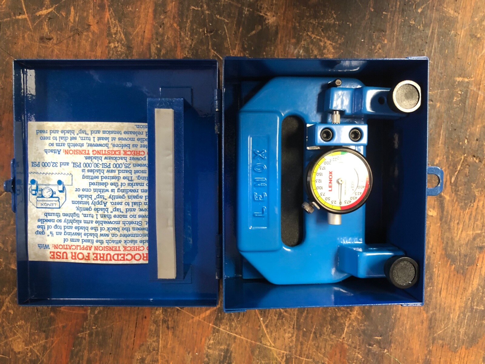 Lenox 62126 Band Saw Blade Tension Meter, 53/4 in x 21/2 in 82472621266 eBay