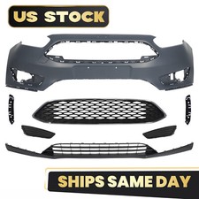 For 2015-2018 Ford Focus Front Bumper Cover Grille Assembly Wfog Light Cover