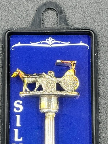 Sammler Löffel New Orleans Pferd und Kutsche versilbert Made in Britain - Bild 3 von 5