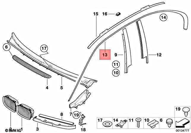 Genuine BMW E46 316i 1.6 1.9 318d 318i 320d 320i 323i Moulding  