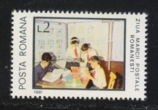 Romania 1981 MNH Mi 3828 Sc 3034 Stamp day.Pioneers ** School,child