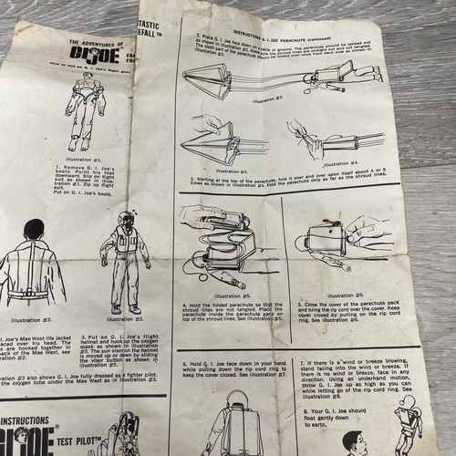 Instrucciones GI Joe 1970 vintage para fantástico equipo de vuelo de caída libre - Imagen 3 de 4