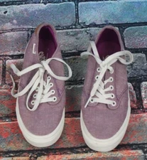 Vans X Authentic Low Washed Canvas Faded Red Womens Size 7.5