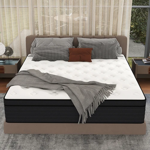 14/12/10 Inch Twin Full Queen King Mattress Memory Foam Spring Hybrid In A Box