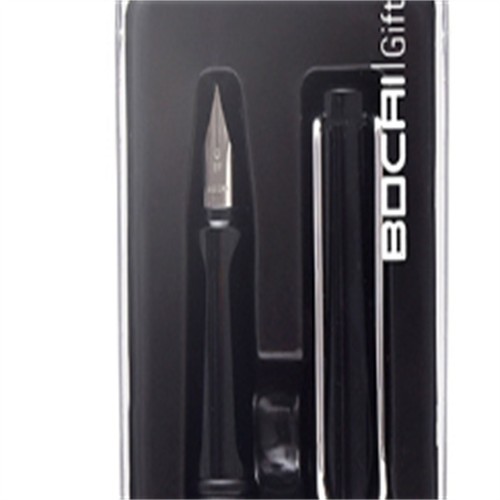 Pluma Estilográfica Recargable con Cartucho de Tinta 0.38mm Plumín Pluma de Escritura Negra. - Imagen 4 de 12
