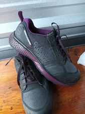 Womens Timberland Pro Reaxion Composite Toe Work Black Purple Sneaker Size 9