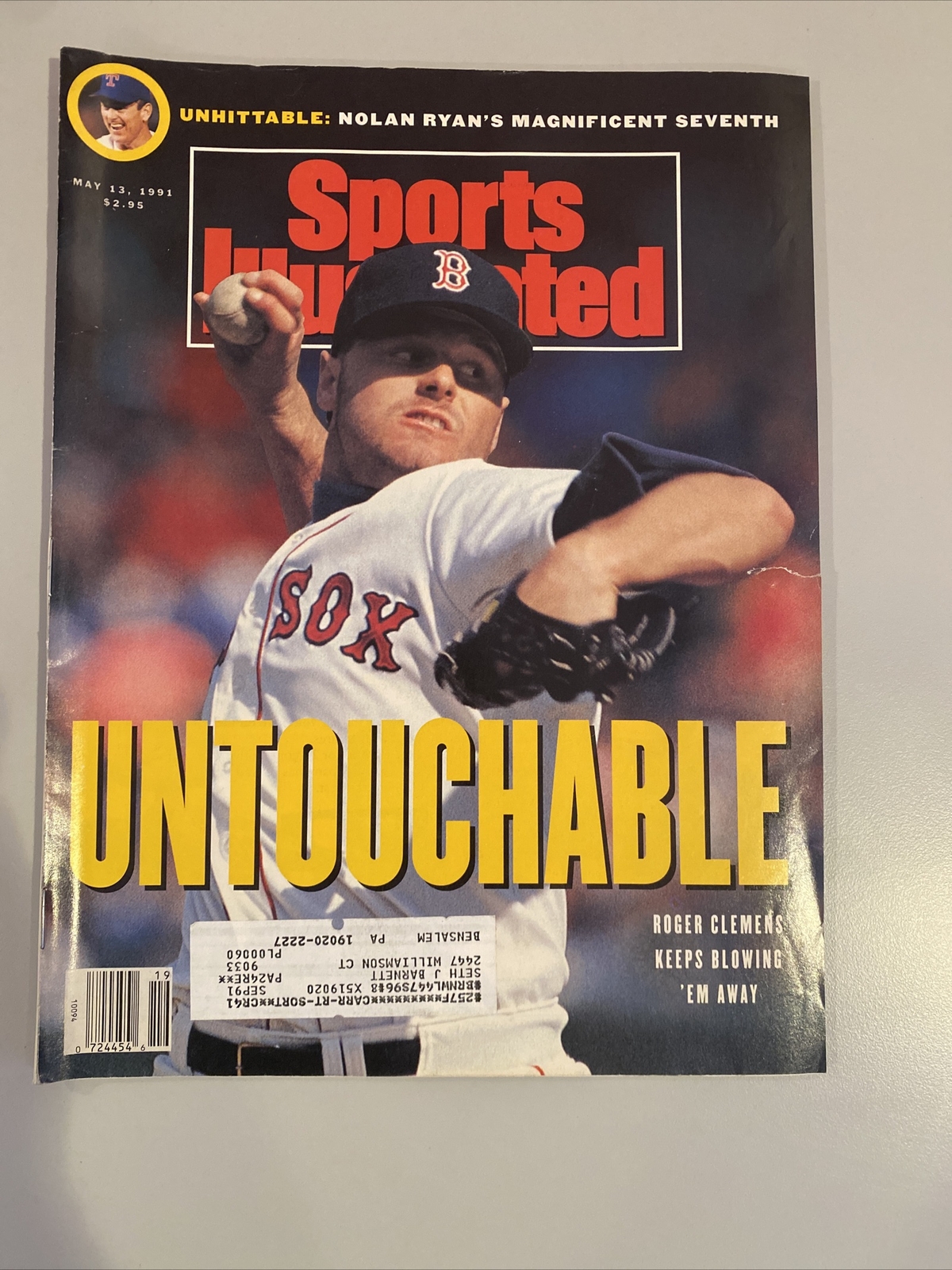 ROGER CLEMENS Sports Illustrated Magazine May 1991