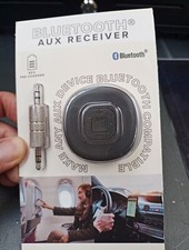 Bluetooth AUX Receiver / Vivitar 3.5mm Male -to-Male / USB-C Charge - 2 PACK NEW