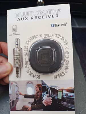 Bluetooth AUX Receiver / Vivitar 3.5mm Male -to-Male / USB-C Charge - 2 PACK NEW