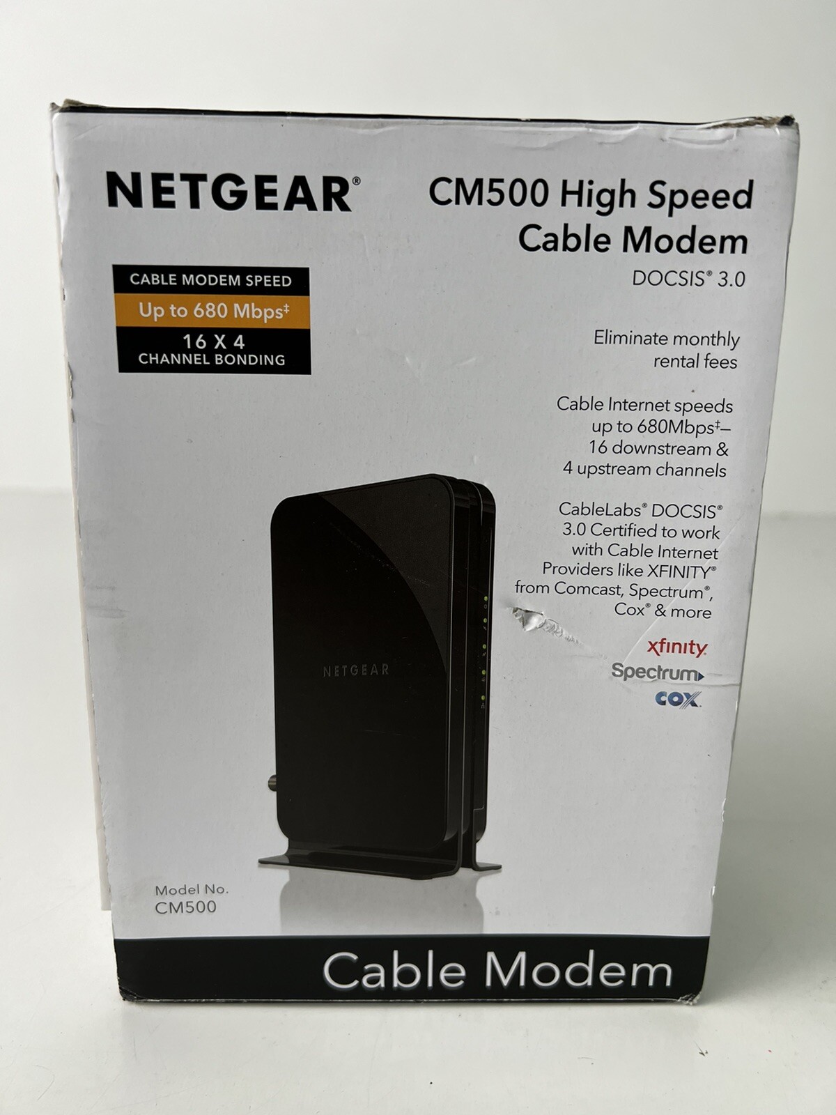 Netgear Cm500v Cable Modem For Internet Voice New Eliminate Rental Fees Ebay