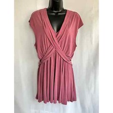 Free People Mulberry Cupro V-neck Drop Waist A-line Dress S Boho