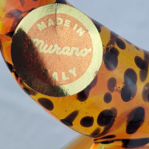 Vintage Murano Giraffe mundgeblasene Glas Figur Original Etikett Made in Italy - Bild 15 von 19