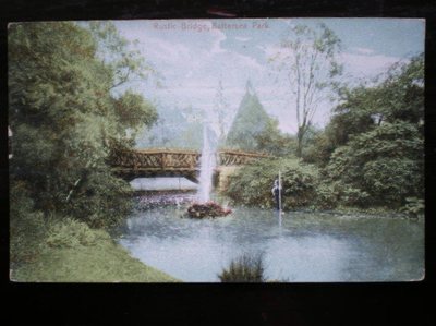 POSTCARD LONDON BATTERSEA PARK RUSTIC BRIDGE