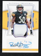 2019 National Treasures Material Signatures Prime 24/25 Ryan Shazier Auto jc3