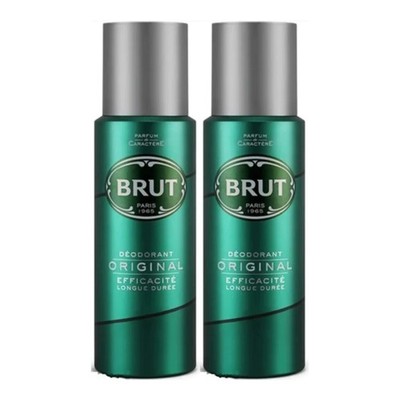 Brut Original Deodorant Spray Efficacite Longue Duree, 200ml (Pack of 2)
