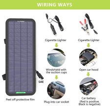 ALLPOWERS 18V 5W tragbares Solarpanel Batteri...