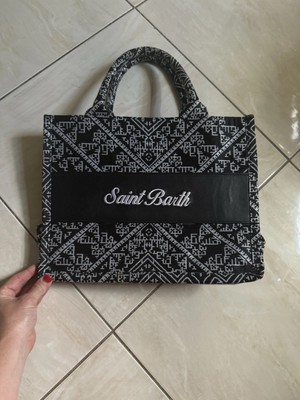Mamour de Saint Barth Black And White Tote