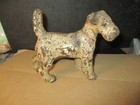 Vintage  CAST IRON  DOORSTOP HUBLEY  Wire Hair Fox Terrier Dog     X113 PA — photo 1