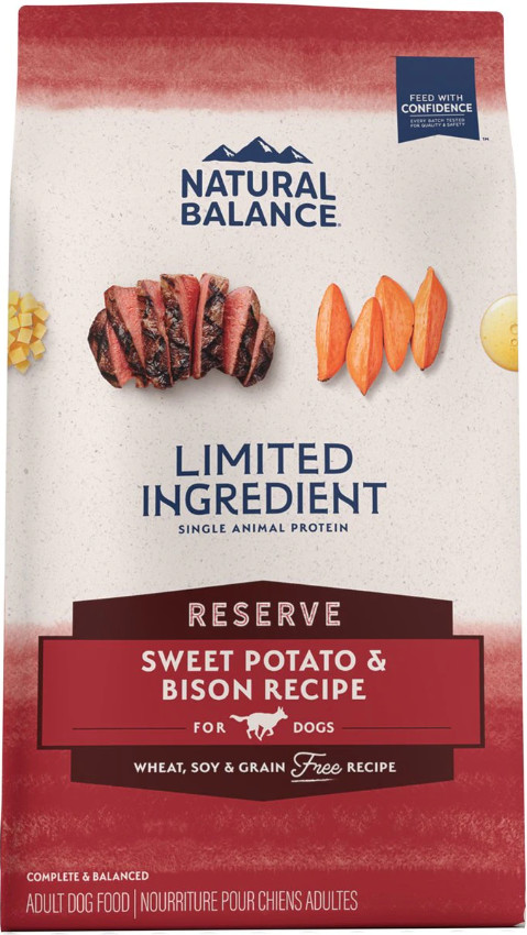 Natural Balance L.I.D Reserve Potato & Bison Recipe Adult Dry Dog Food, 22 lbs.