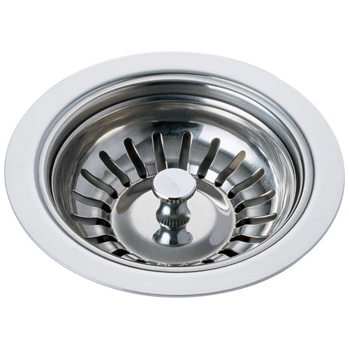 Delta Kitchen Sink Flange and Strainer Chrome-Certified Refurbished