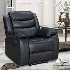 Recliner, PU Leather Manual Recliner Chair