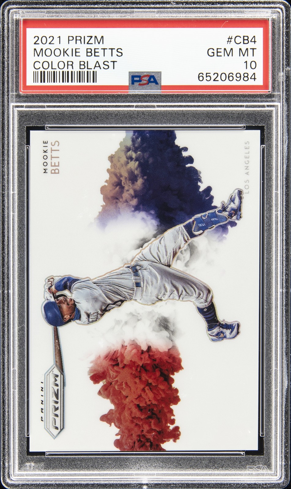 2021 PANINI PRIZM COLOR BLAST #CB4 MOOKIE BETTS PSA 10