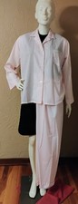 VTG "Carole" Pink Polyester Cotton L/S PJs size 40