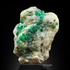 178GM | Natural Emerald Crystal Cluster w/Pyrite Matrix Specimen | Swat Pakistan