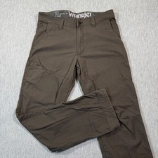 Wrangler Pants Men 34x32 Brown All Terrain Gear Utility Straight Leg Outdoor Wor