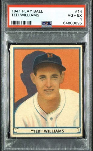 1941 PLAY BALL #14 TED WILLIAMS PSA 4 HOF