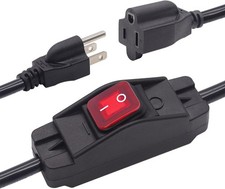 weideer 3 Prong Extension Cord with 220V Waterproof 3Pin Outlets Plugs, Black 