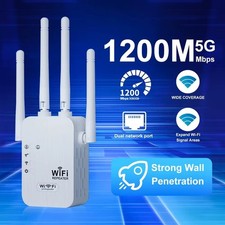 WiFi Range Extender Repeater Wireless Amplifier Router Signal Booster 1200Mbps