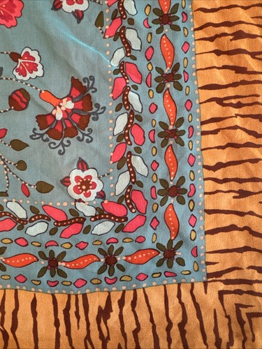 Kenneth Cole NY Silk Chiffon Scarf Floral & Animal Print Sheer 21”x21” NWT 250 - Picture 4 of 7