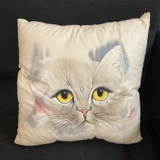 Cat Pillow Soft Throw Pillow about 17x17  For the Crazy Cat lady in your life