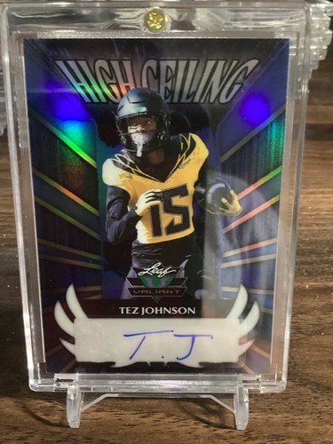 Tez Johnson Rookie Autographed Football Card. 5/8. BUCS