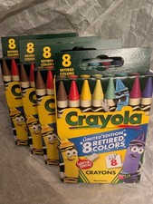  4 BOXES OF 8 CRAYOLA CRAYONS LIMITED EDITION RETIRED COLORS...