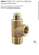 New Watts 3/4” LF530-C 0556036 Pressure Relief Valve