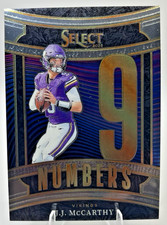 2025 Panini Select JJ McCarthy Numbers Insert #14 Minnesota Vikings RC