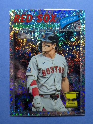 2026 TOPPS HERITAGE BASEBALL ROMAN ANTHONY SILVER SPARKLE CHROME ROOKIE CARD 86