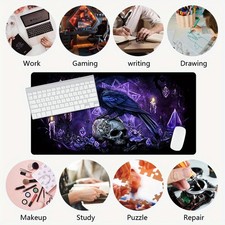 40 90cm XXL Gothic Crow Skull Mouse Pad, 35, 4x15, 7 Inch Non-Slip Desk Mat with