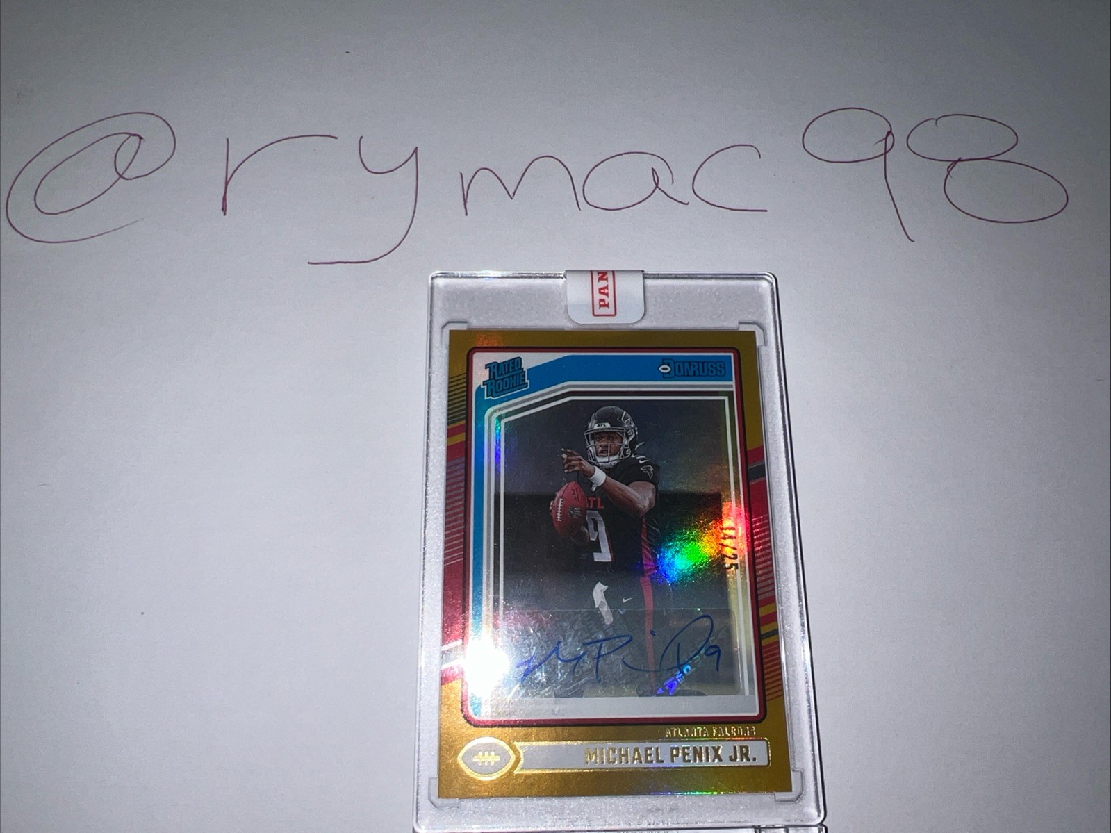 GOLD AUTO 2024 Panini Donruss - Rated Rookie Michael Penix Jr. #308 Auto 14/25