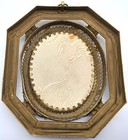 Miniature Portrait Painting in Ornate Bronze Frame Saint Fabiola after Henner — photo 7
