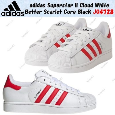 adidas Superstar II Cloud White Better Scarlet Core Black JQ4728 Herren Gr.