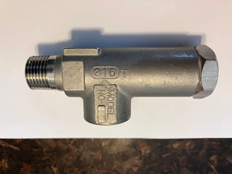 Neptune, RV-316-4, 2000 PSI  Pressure Relief Valve -Stainless Steel 1/2 inch NPT - Image 4 of 4