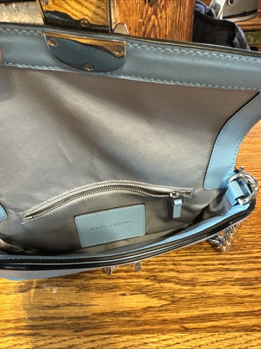 Marc Jacobs Damen Baby Blau The J Marc Schultertasche Handtasche mit Silber - Bild 6 von 8